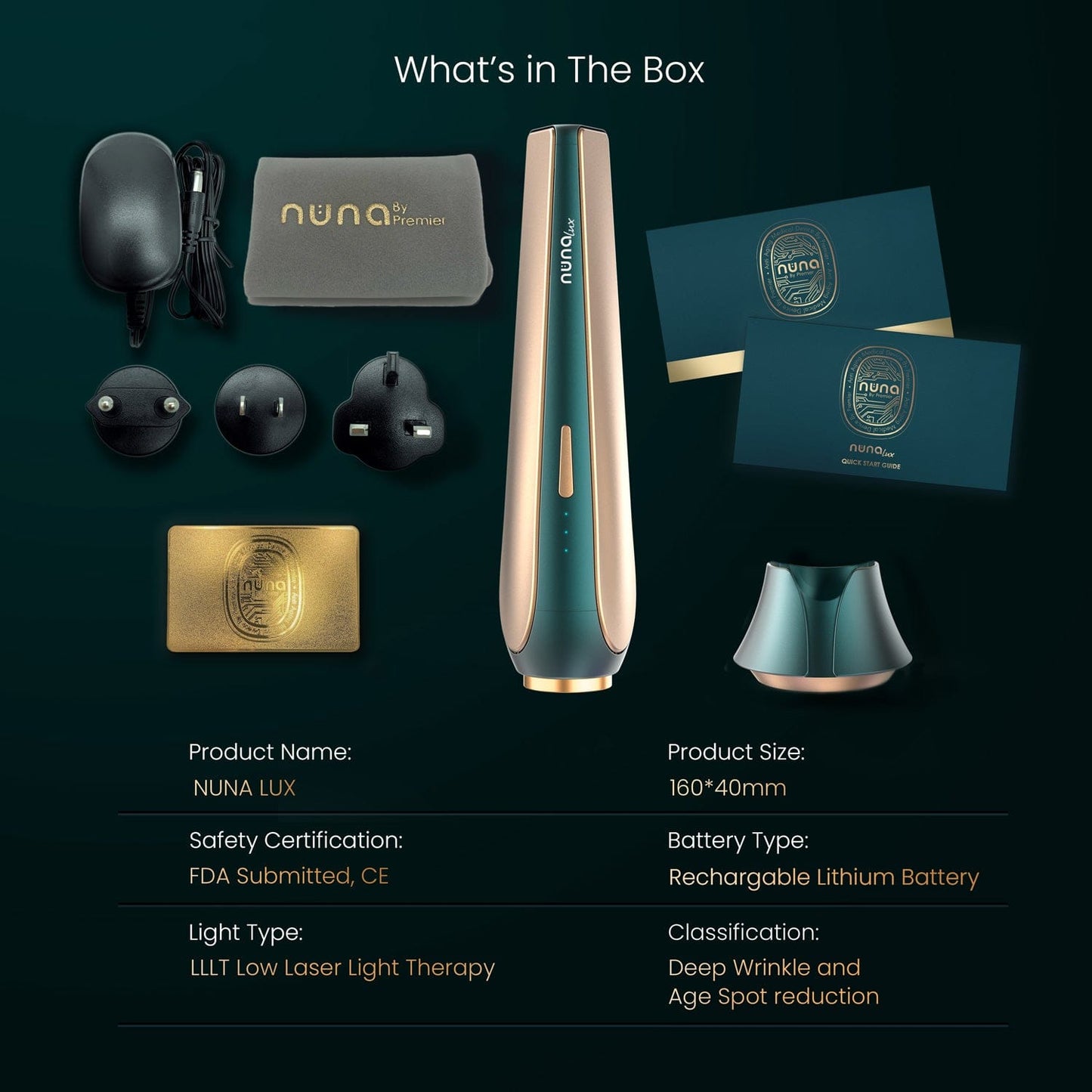現貨✅ 以色列 NUNA LUX By Premier 家用美容儀+保固2年(電池一年) 熟齡肌40+ 50+ 適用